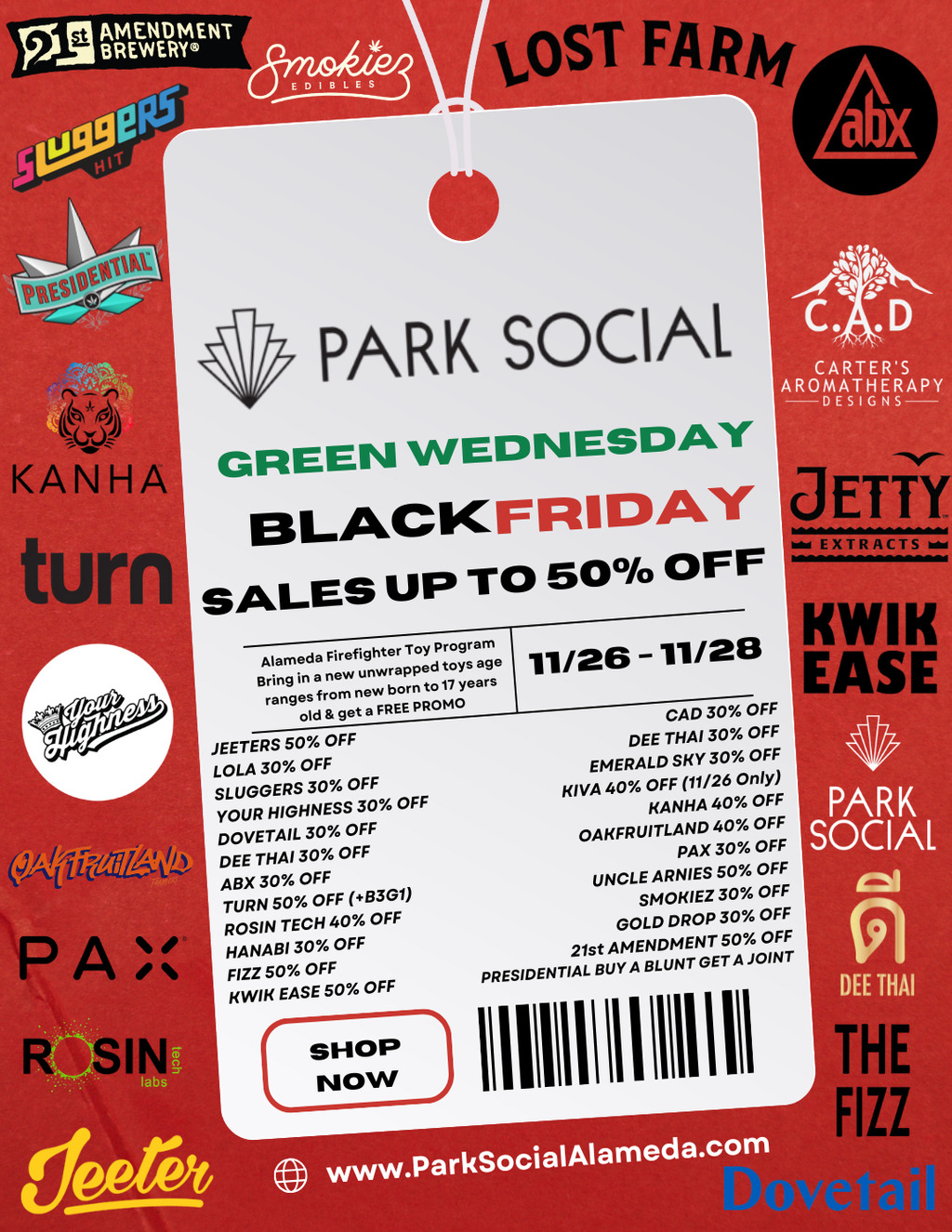 1222 Park St Park Social  Alameda promotion flier on Digifli com