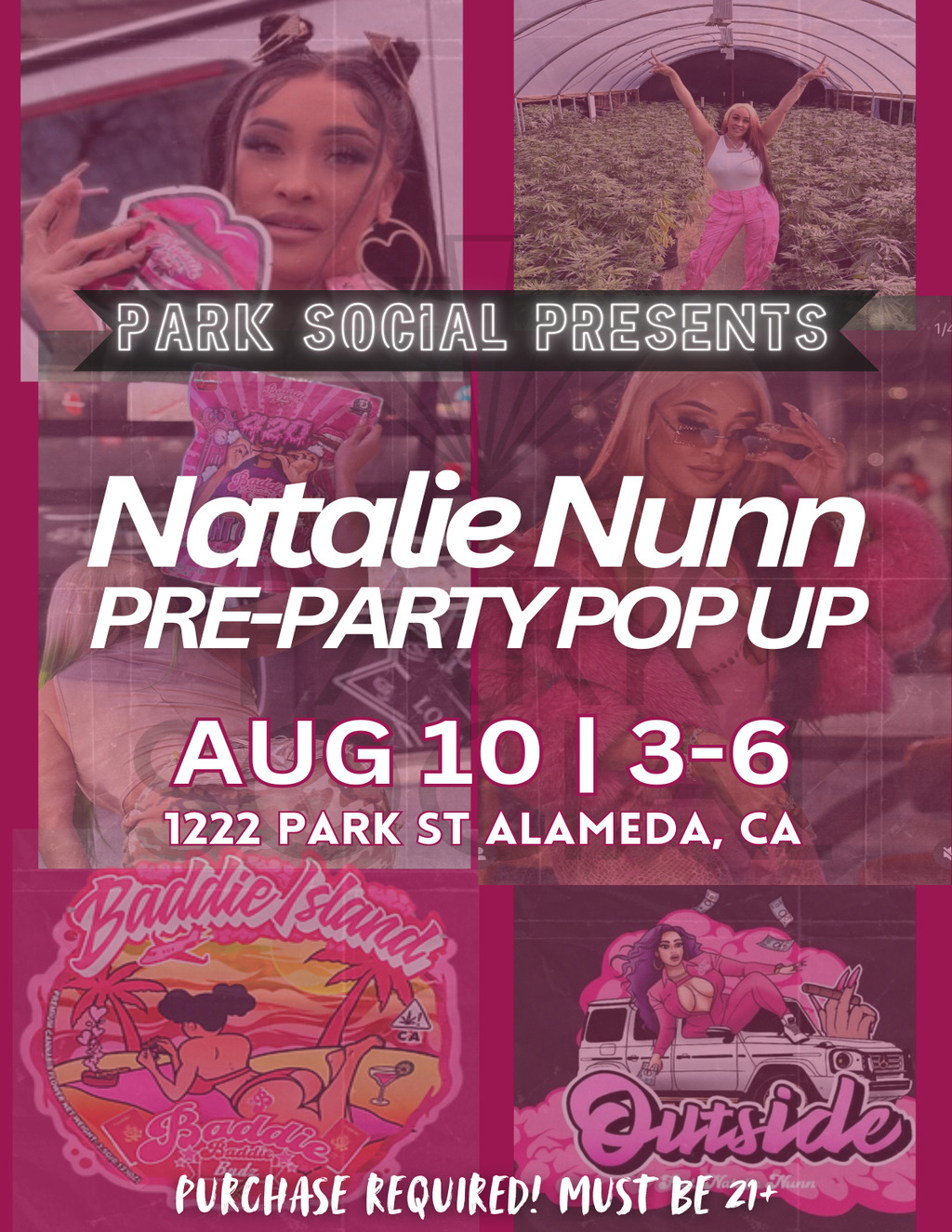 1222 Park St Get Ready for the Ultimate Pre Party Pop Up with Natalie Nunn  promotion flier on Digifli com