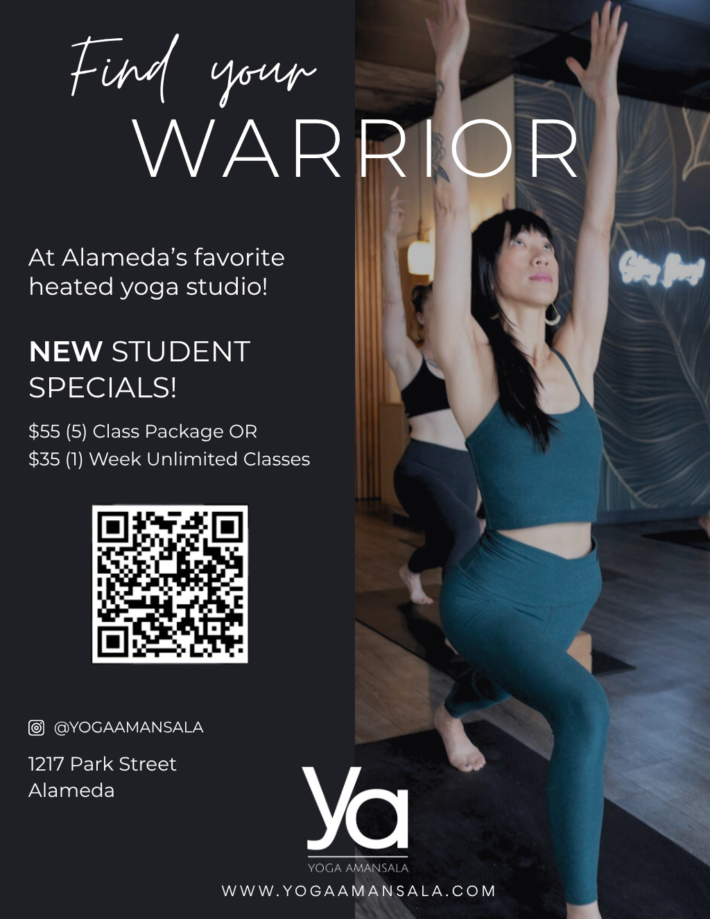 Yoga Amansala Yoga Amansala  Alameda promotion flier on Digifli com