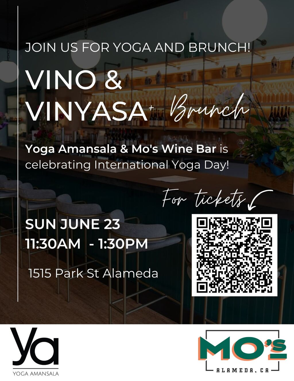 Yoga Amansala Get Ready for a Unique Yoga and Wine Brunch Experience  promotion flier on Digifli com