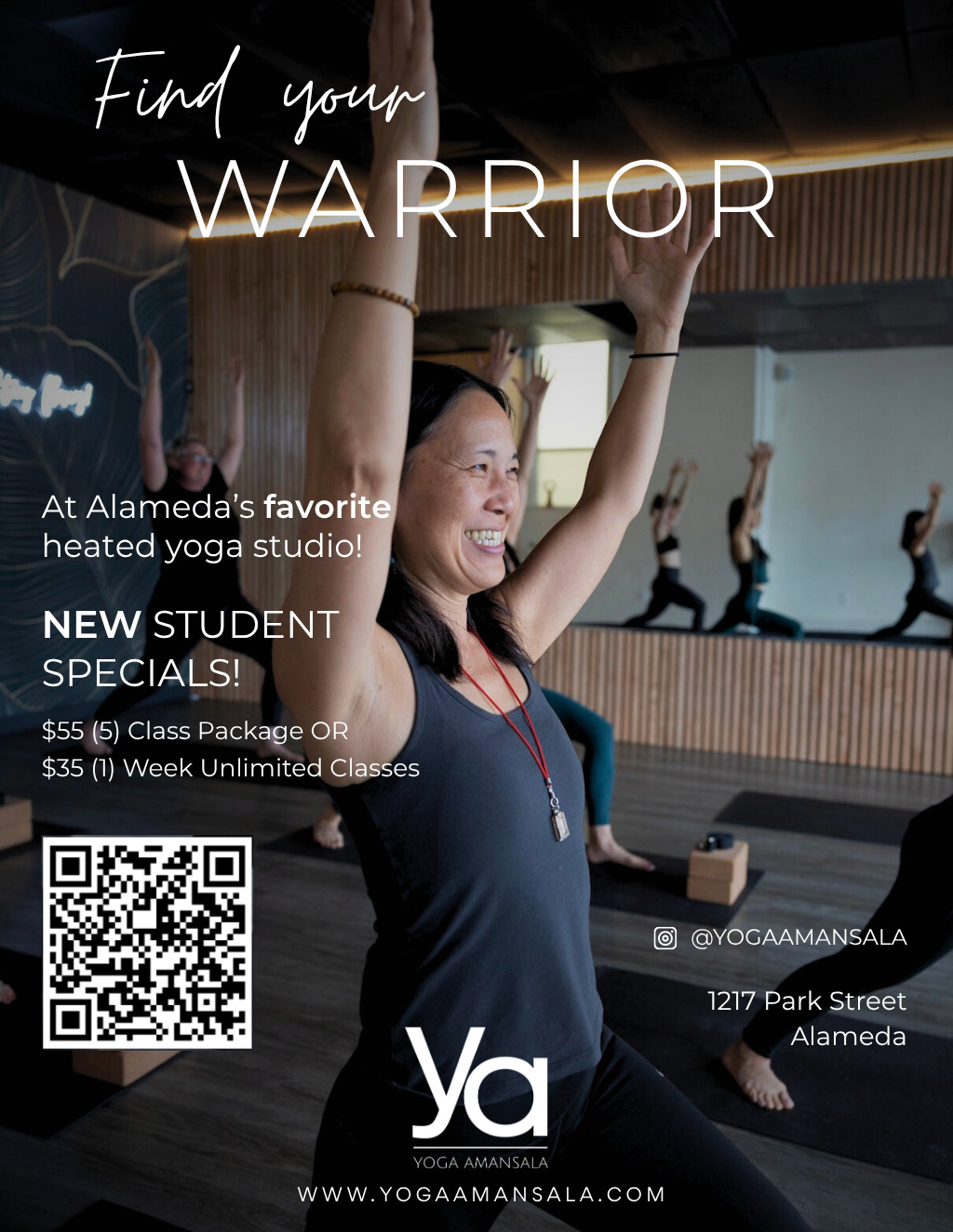 Yoga Amansala Yoga Amansala  Alameda  New Student Specials promotion flier on Digifli com