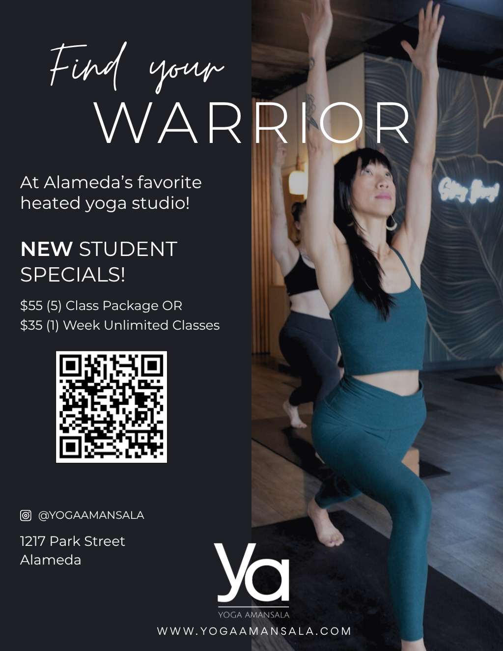 Yoga Amansala Yoga Amansala  Alameda promotion flier on Digifli com
