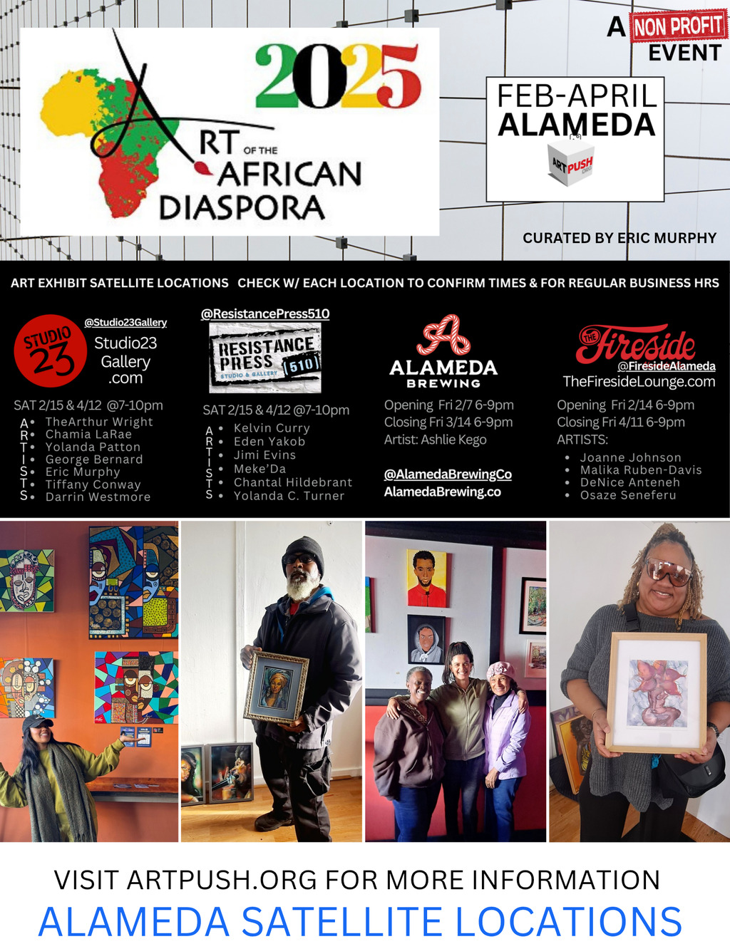 Studio 23 Gallery Rediscovering Culture  The Art of the African Diaspora at Studio 23 Gallery  Alameda promotion flier on Digifli com