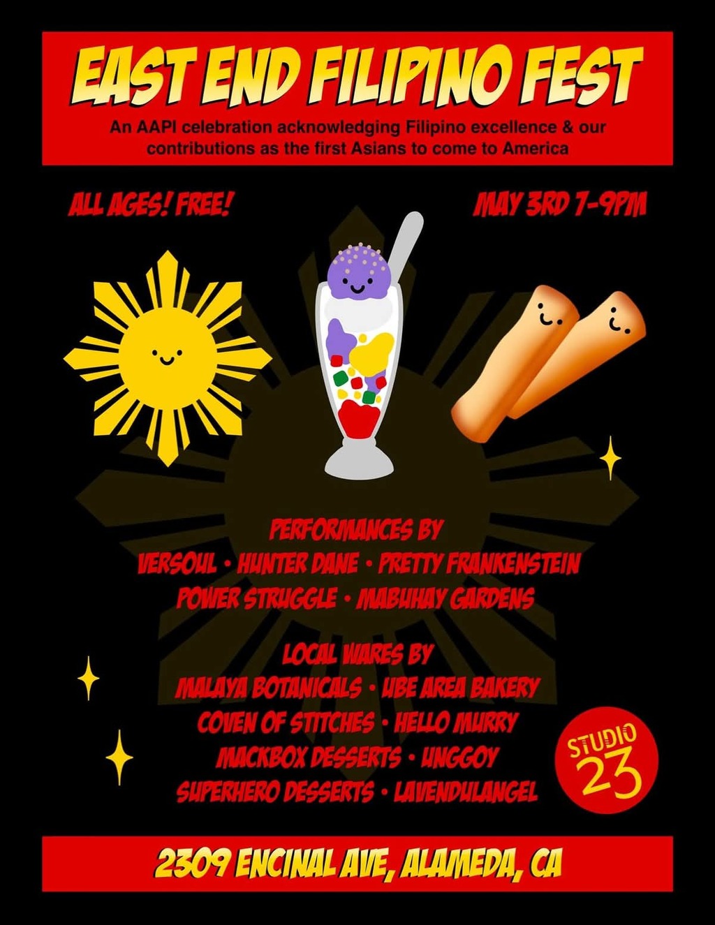 Studio 23 Gallery Studio 23 Gallery  Alameda promotion flier on Digifli com