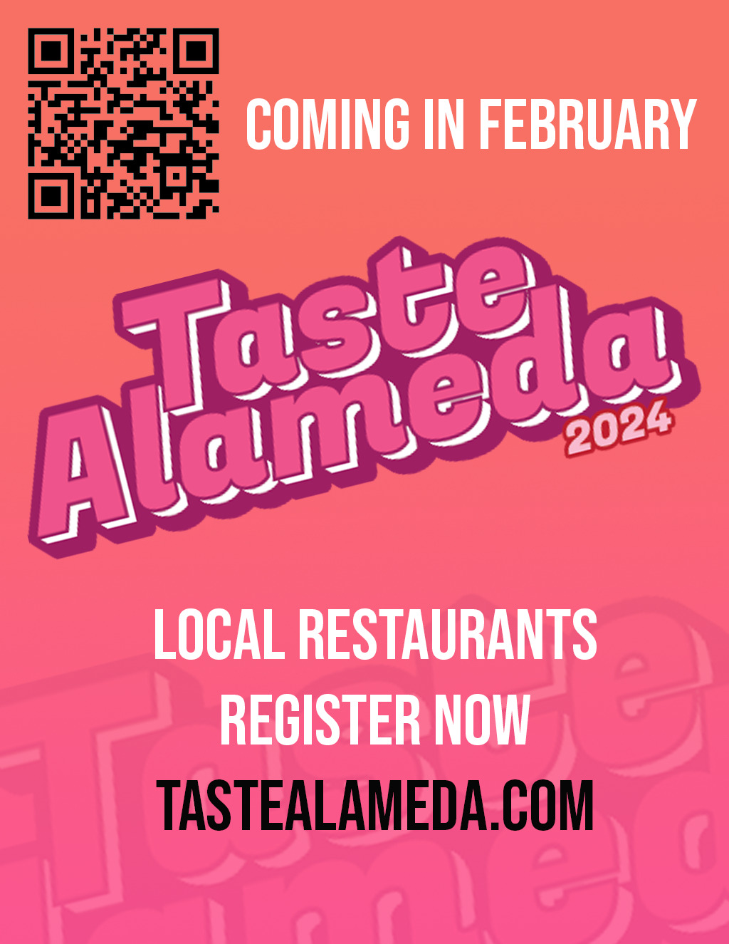 Digifli Community Bulletin Boards  Register Now for the Taste Alameda Event in February 2024   promotion flier on Digifli com