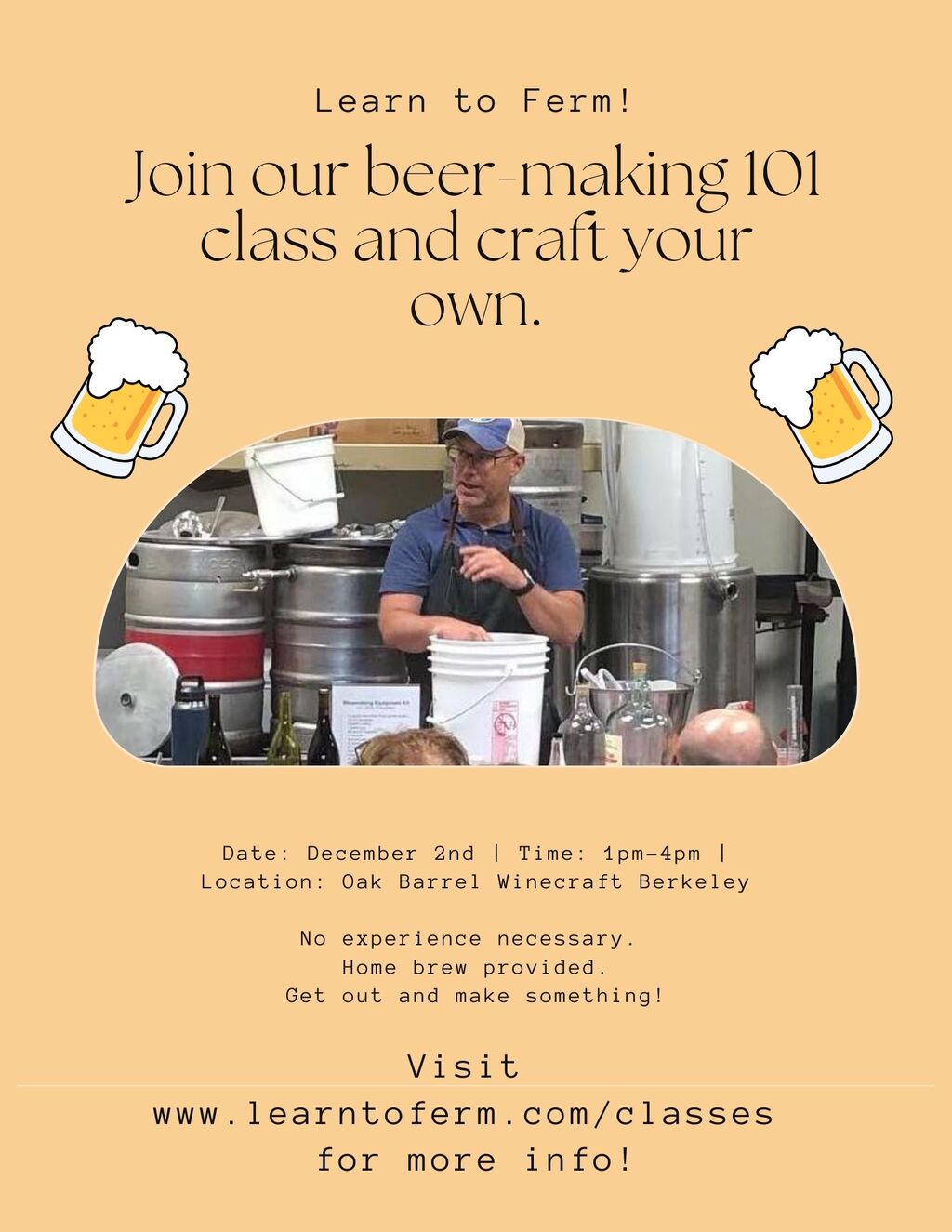  Brew Up Some Fun at Our Beer Making 101 Class promotion flier on Digifli com