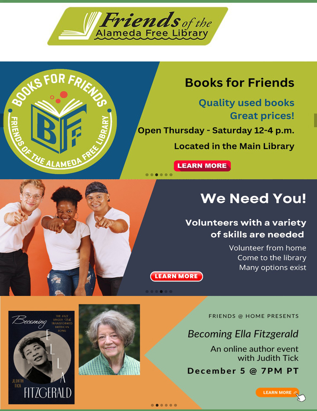 Digifli Community Bulletin Boards Explore the Alameda Free Library    FOR FRIENDS    Books Program promotion flier on Digifli com