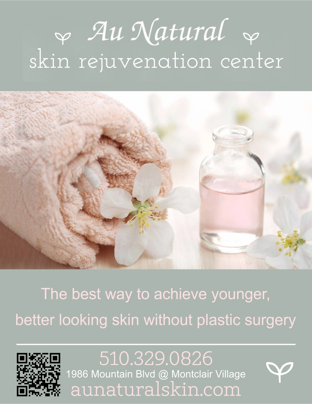 Au Natural skin Rejuvenating Center Achieve Younger  Better Looking Skin Without Surgery promotion flier on Digifli com