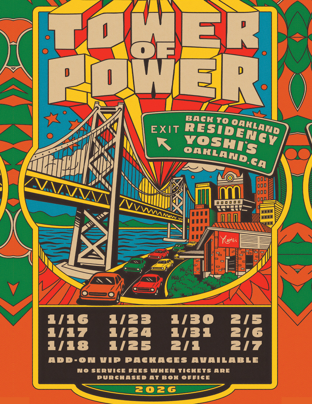 Yoshi s Yoshi s Oakland  Tower of Power Residency promotion flier on Digifli com