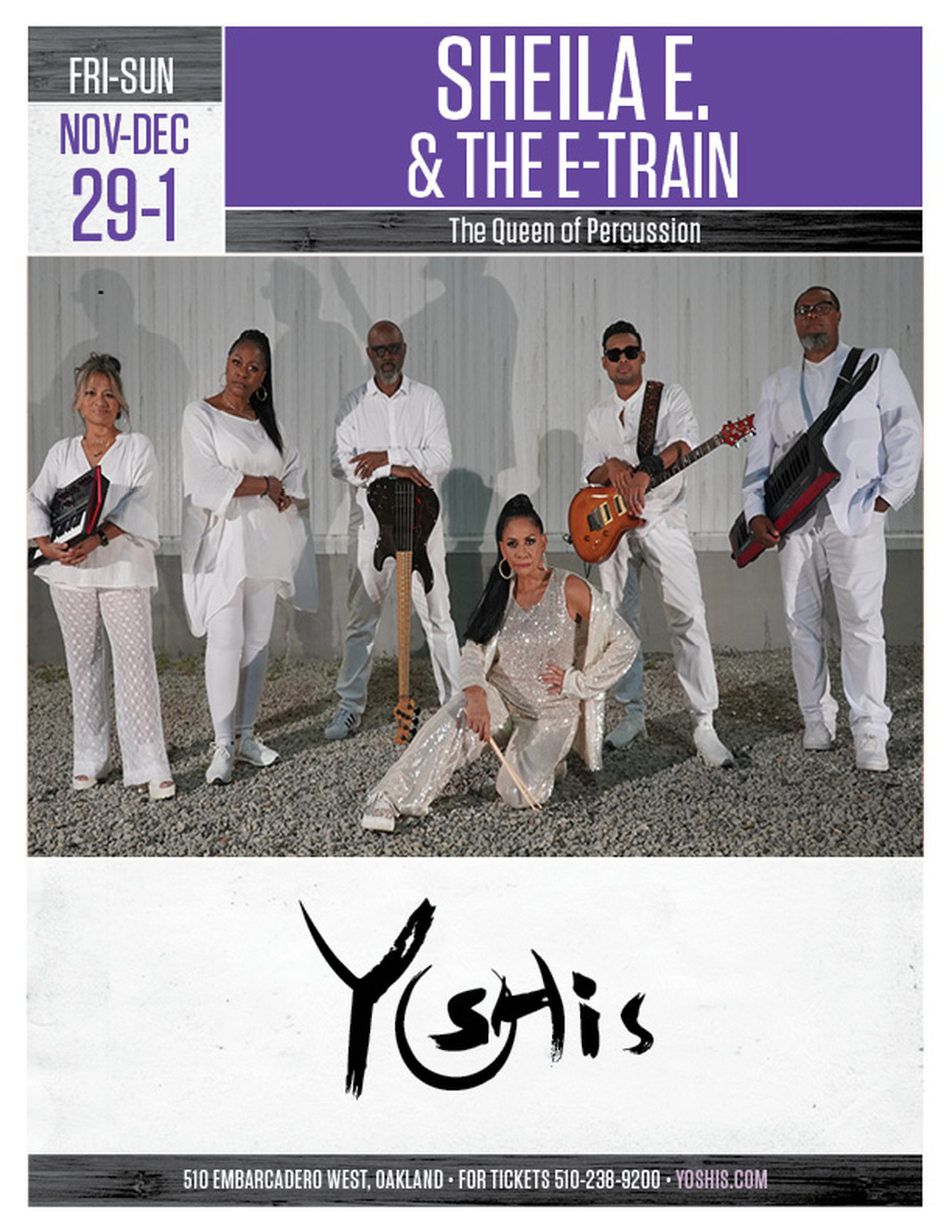 Yoshi s Dance to the Rhythms of Sheila E    The E Train at Yoshi s Oakland promotion flier on Digifli com