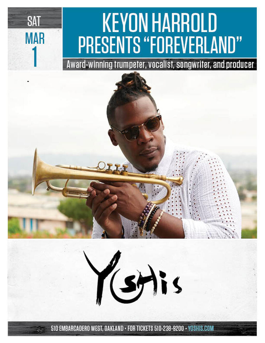 Yoshi s Unwind with Jazz Magic  A Night with Keyon Harrold at Yoshi s Oakland  promotion flier on Digifli com