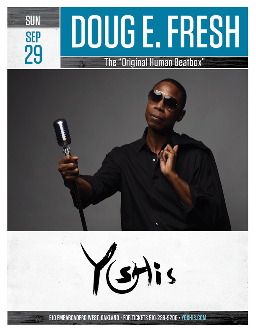 Yoshi s Get Ready to Groove  Doug E  Fresh Hits Yoshi s in Oakland  promotion flier on Digifli com