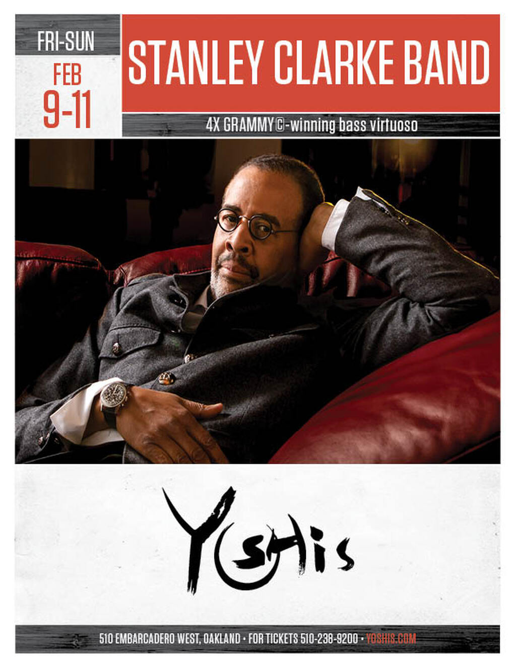 Yoshi s FEB at Yoshi s  Stanley Clarke Band promotion flier on Digifli com