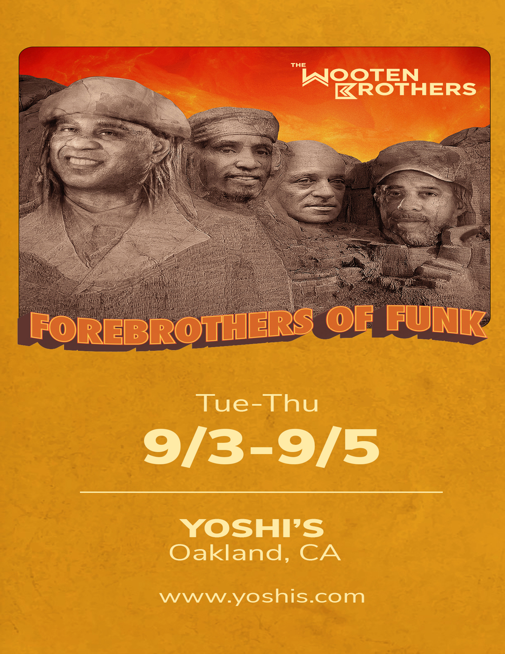 Yoshi s Get Funky with The Wooten Brothers at Yoshi s Oakland  promotion flier on Digifli com