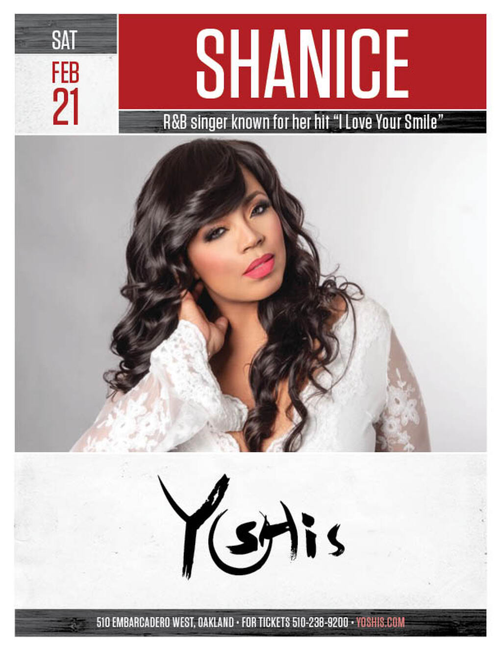 Yoshi s Yoshi s  Oakland   Shanice Performance Event promotion flier on Digifli com