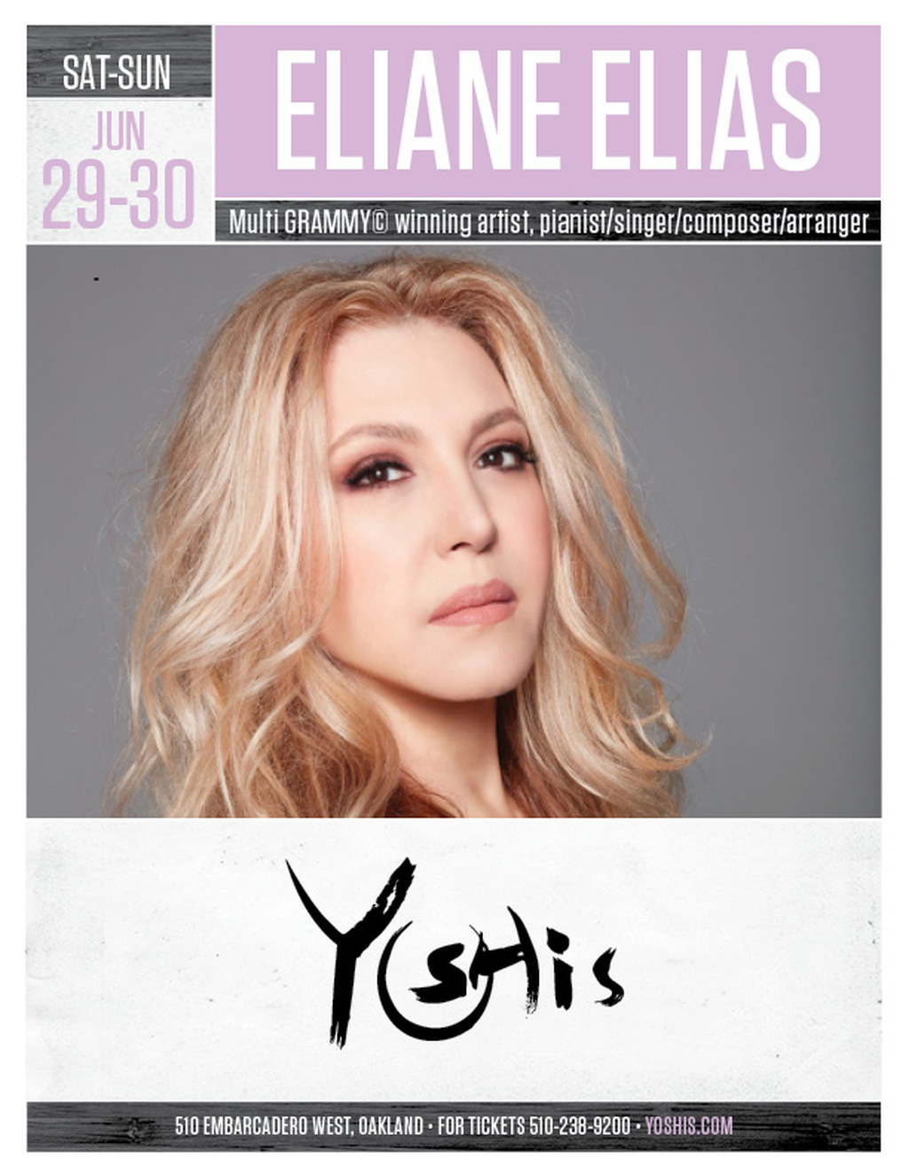 Yoshi s Get Ready to Groove with Eliane Elias at Yoshi s  promotion flier on Digifli com