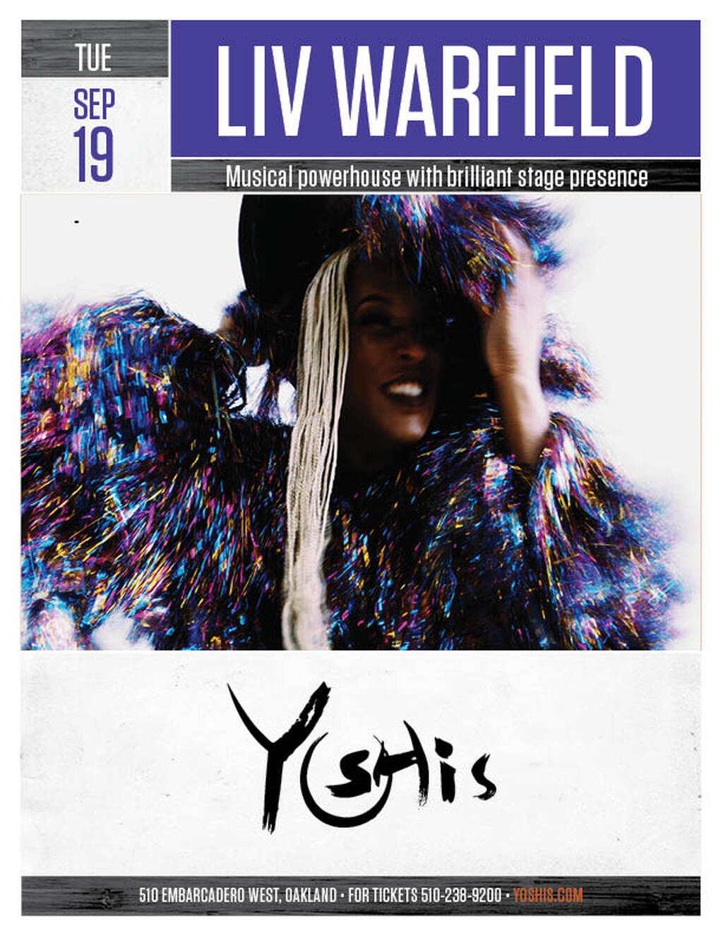 Yoshi s The Amazing SEP LIV WARFIELD at Yoshi   s Oakland promotion flier on Digifli com