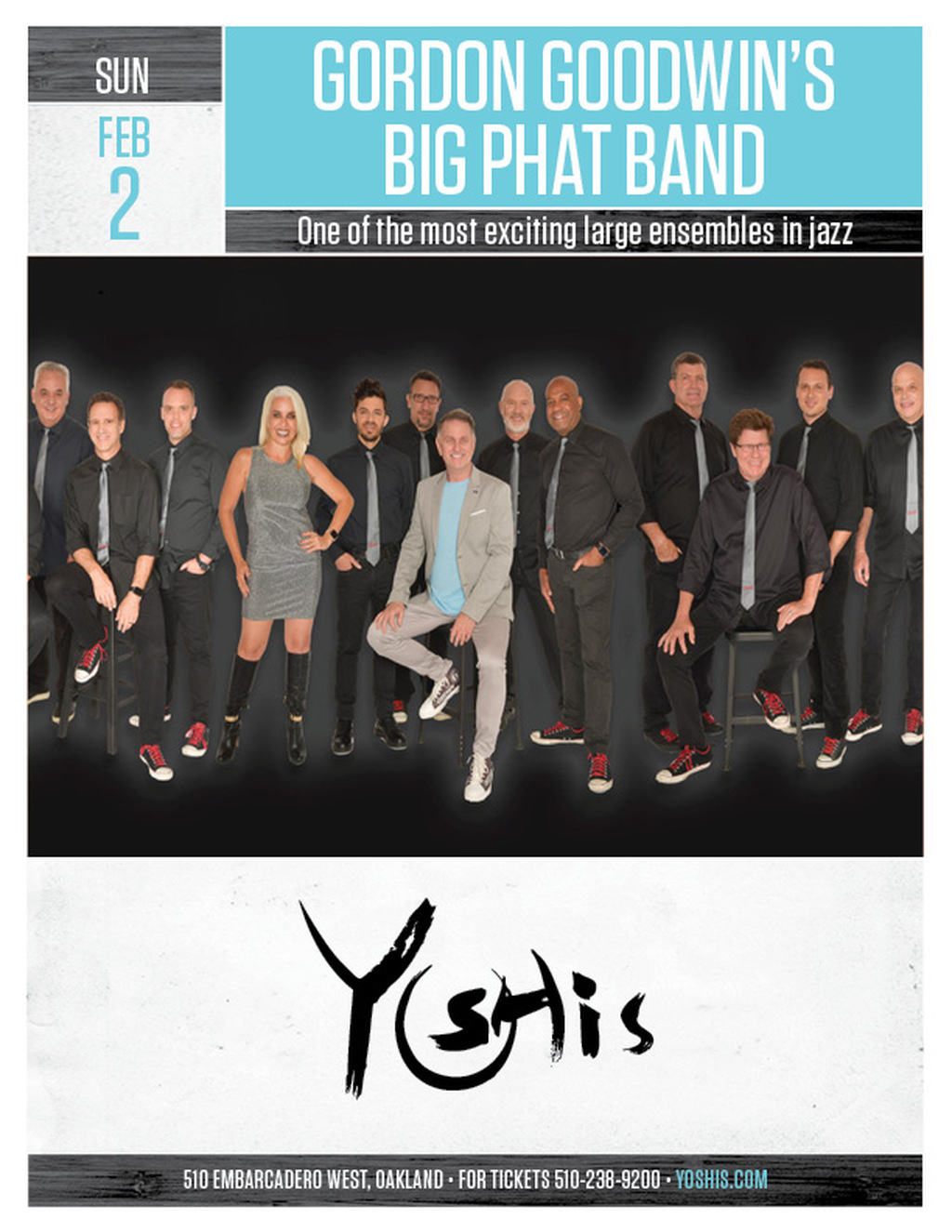 Yoshi s Jazz it Up at Yoshi s Oakland  A Night with Gordon Goodwin s Big Phat Band  promotion flier on Digifli com