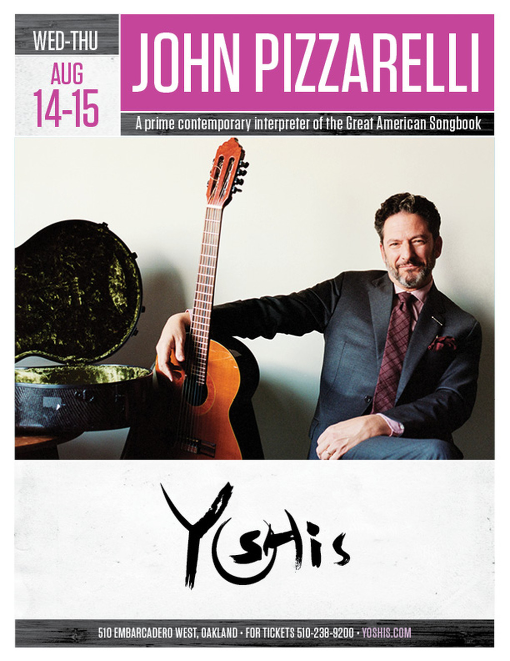 Yoshi s Get Ready to Groove with John Pizzarelli at Yoshi s  promotion flier on Digifli com