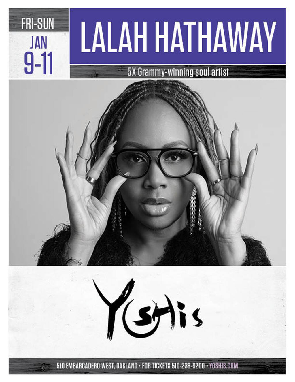 Yoshi s Yoshi s  Oakland  Lalah Hathaway Performance promotion flier on Digifli com