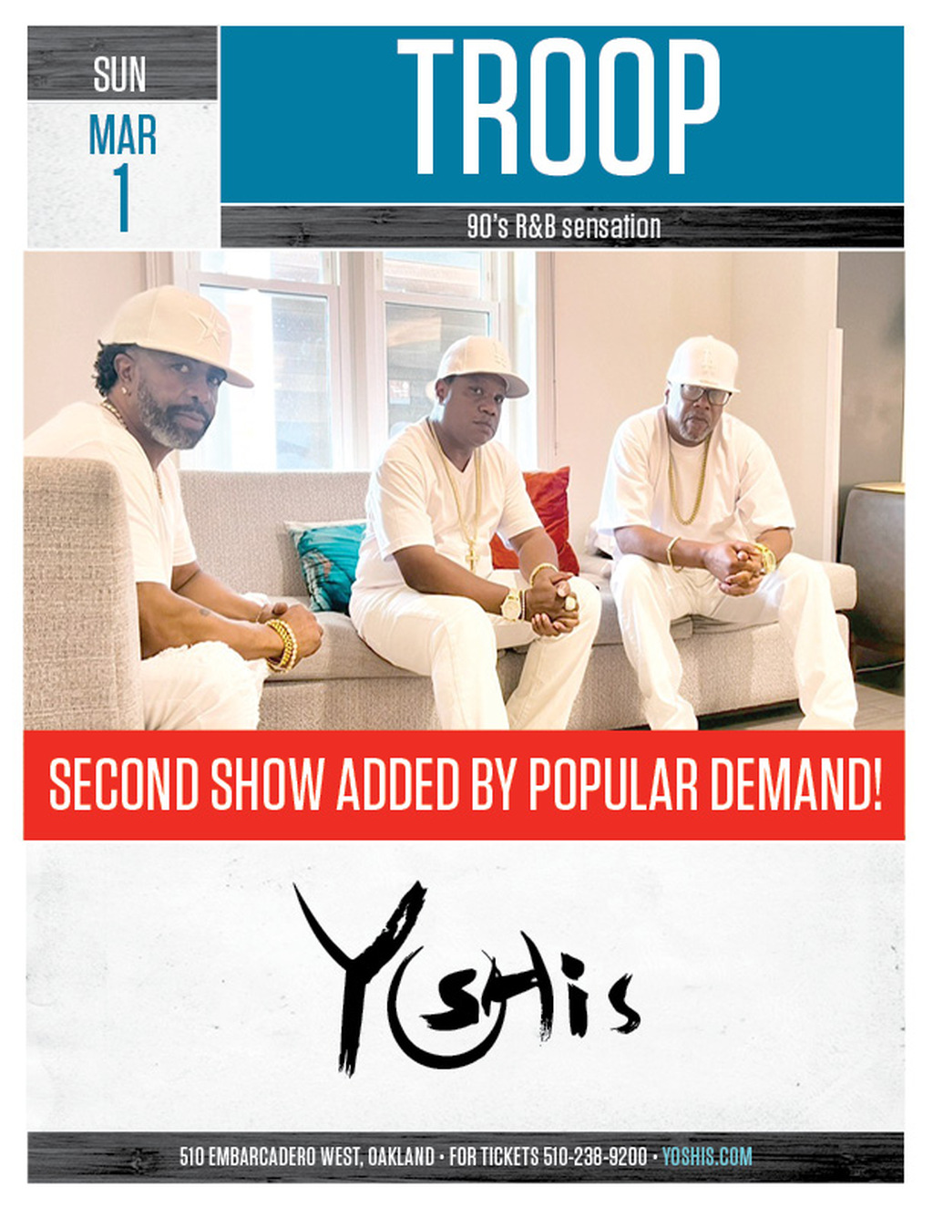 Yoshi s Yoshi s  Oakland  Troop Live Performance promotion flier on Digifli com