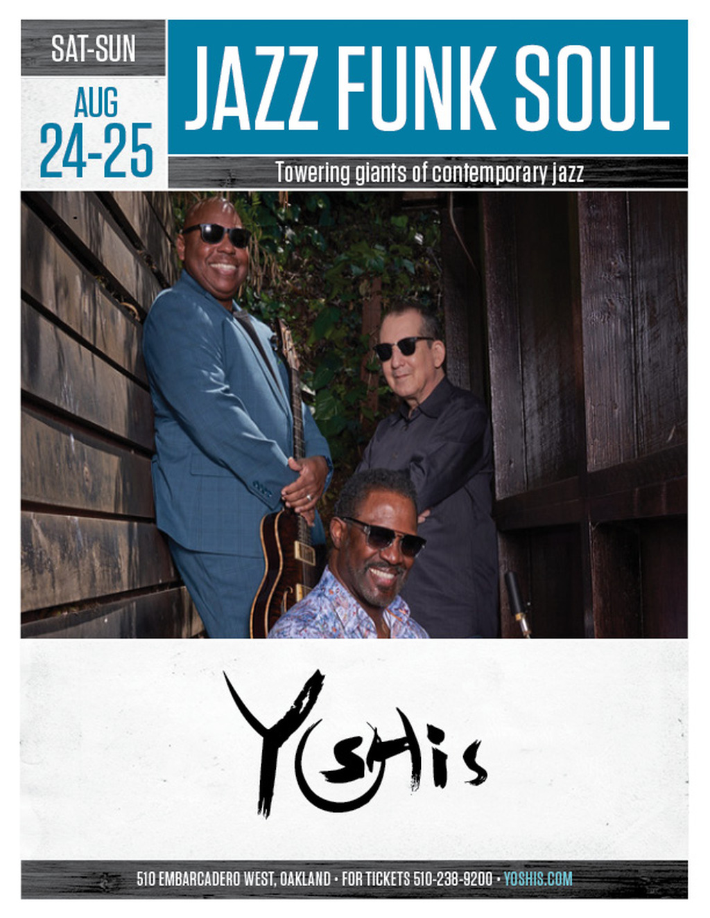 Yoshi s Groove to the Beat  Jazz Funk Soul at Yoshi s  promotion flier on Digifli com