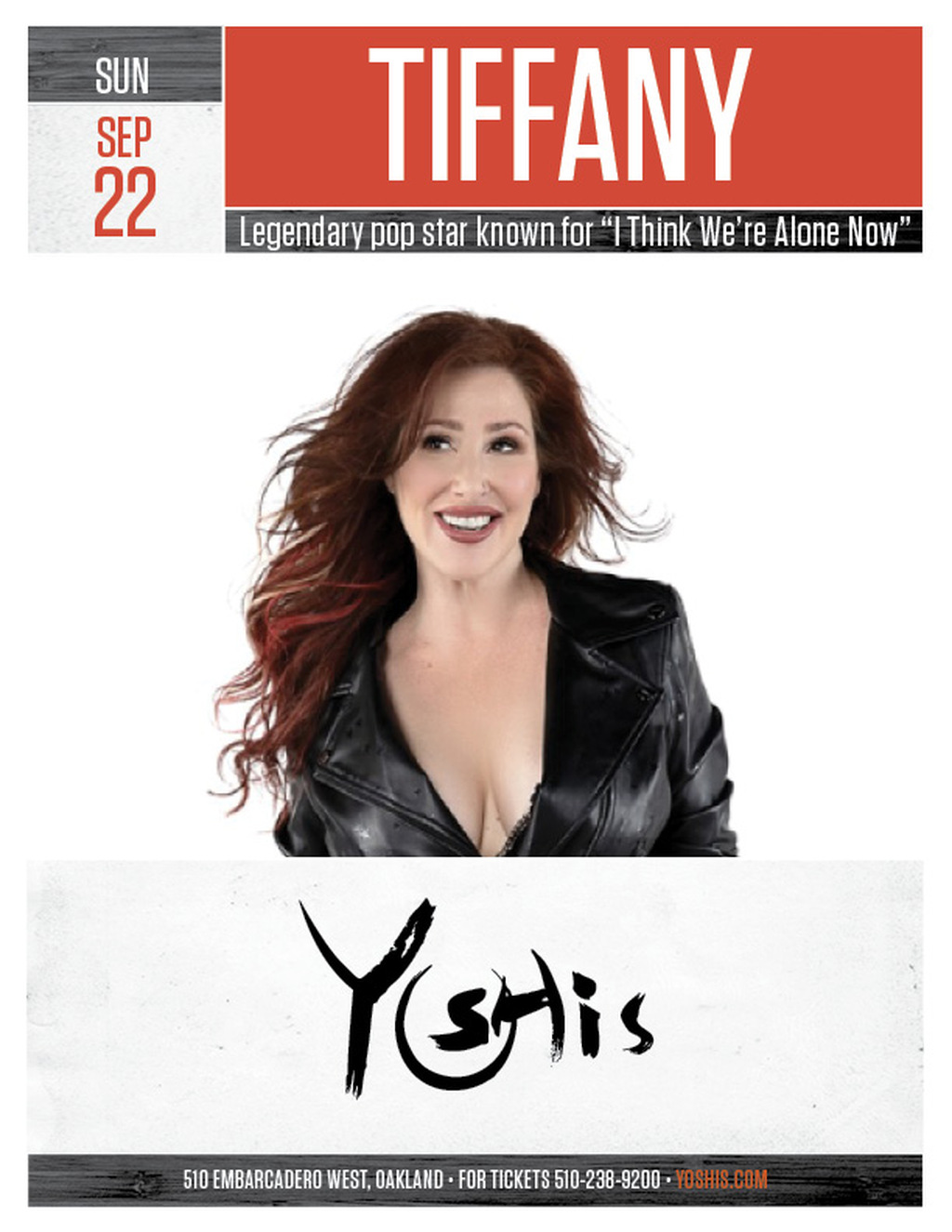 Yoshi s Step Back in Time  Experience Tiffany Live at Yoshi   s  Oakland  promotion flier on Digifli com