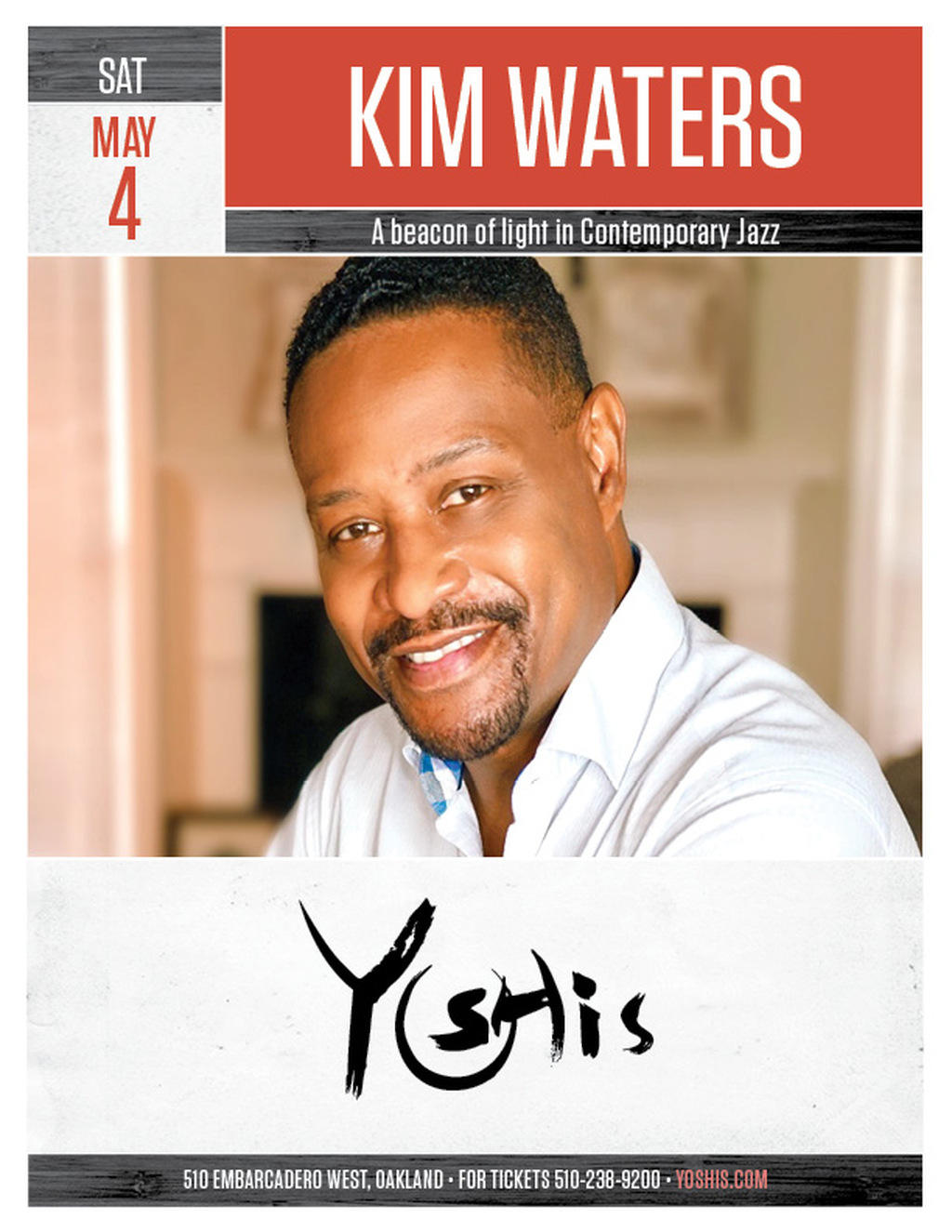 Yoshi s A beacon of light in Contemporary Jazz   SAT MAY KIM WATERS at Yoshi s promotion flier on Digifli com