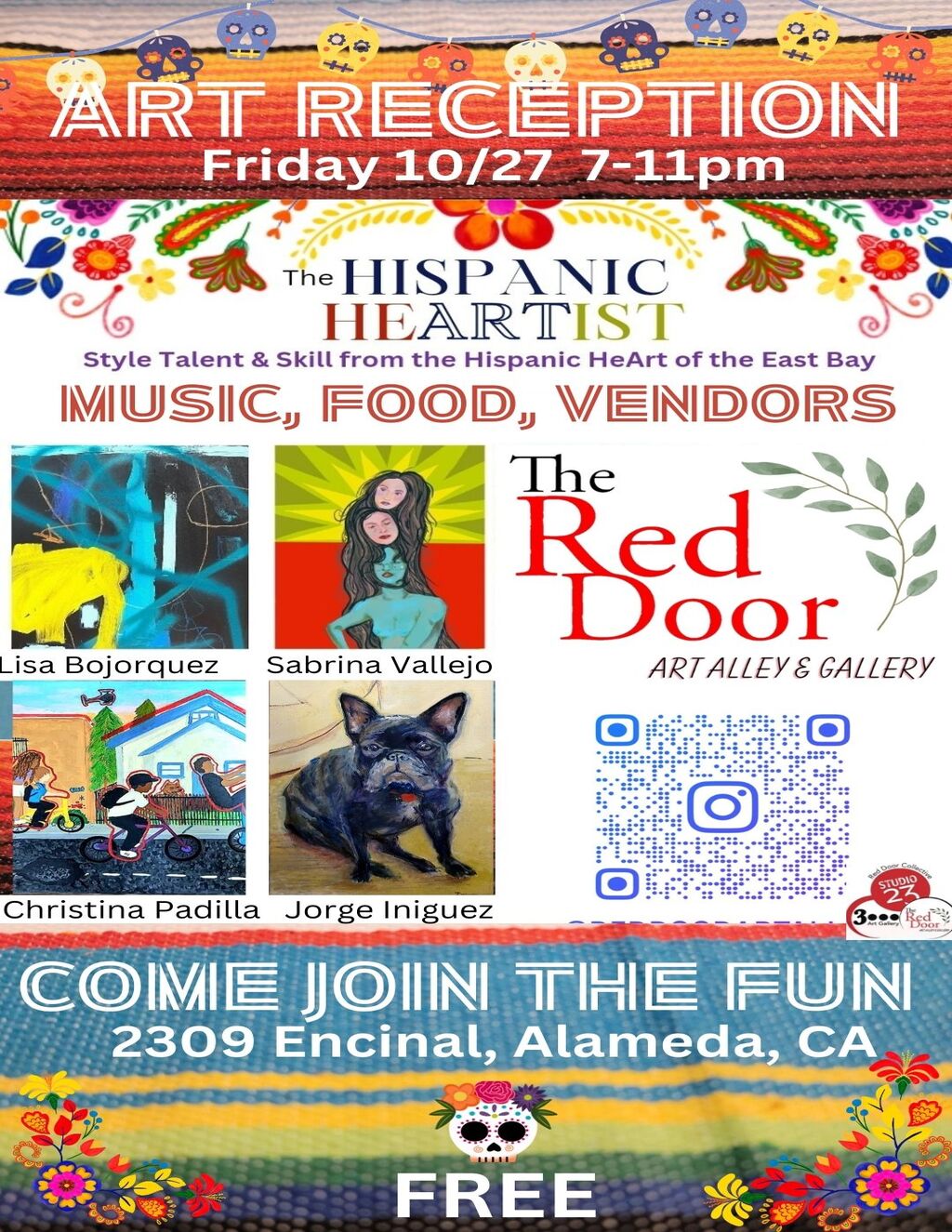 the Red Door gallery The Red Door Art Reception this Friday Night  promotion flier on Digifli com