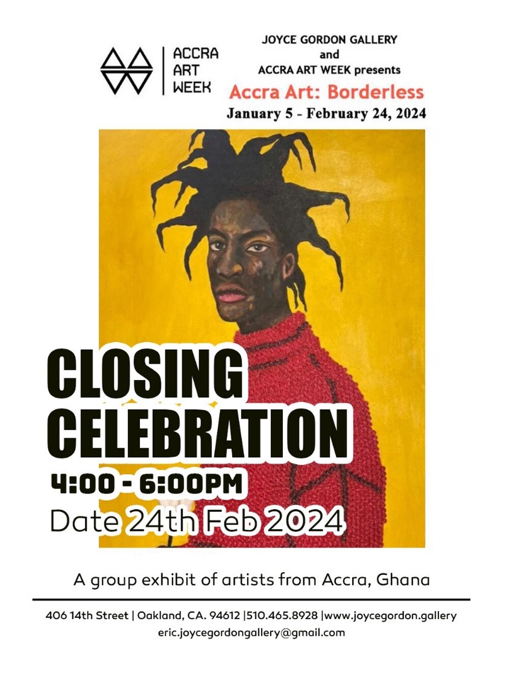 Joyce Gordon Gallery Accra Art  Borderless at Joyce Gordon Gallery promotion flier on Digifli com