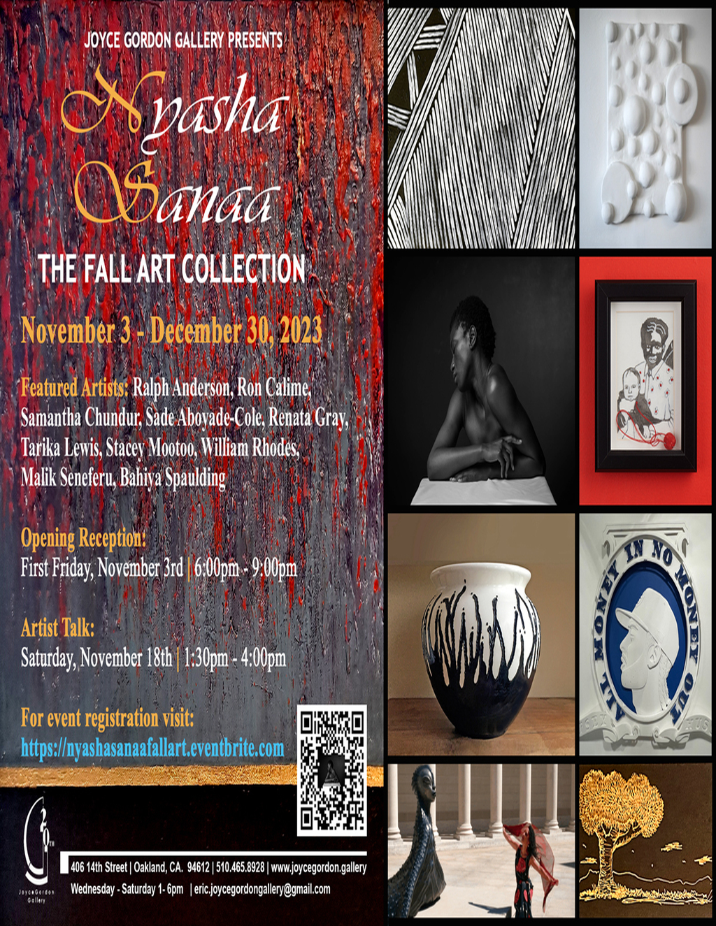 Joyce Gordon Gallery Joyce Gordon Gallery presents Danaa The Fall AR Collection promotion flier on Digifli com