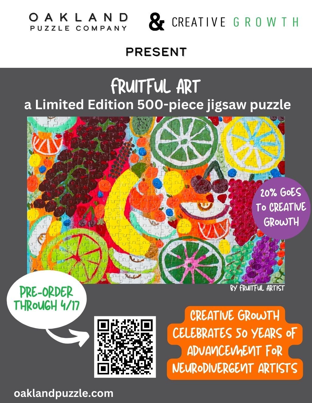  Celebrate Creativity and Inclusion with the Oakland Puzzle Company promotion flier on Digifli com