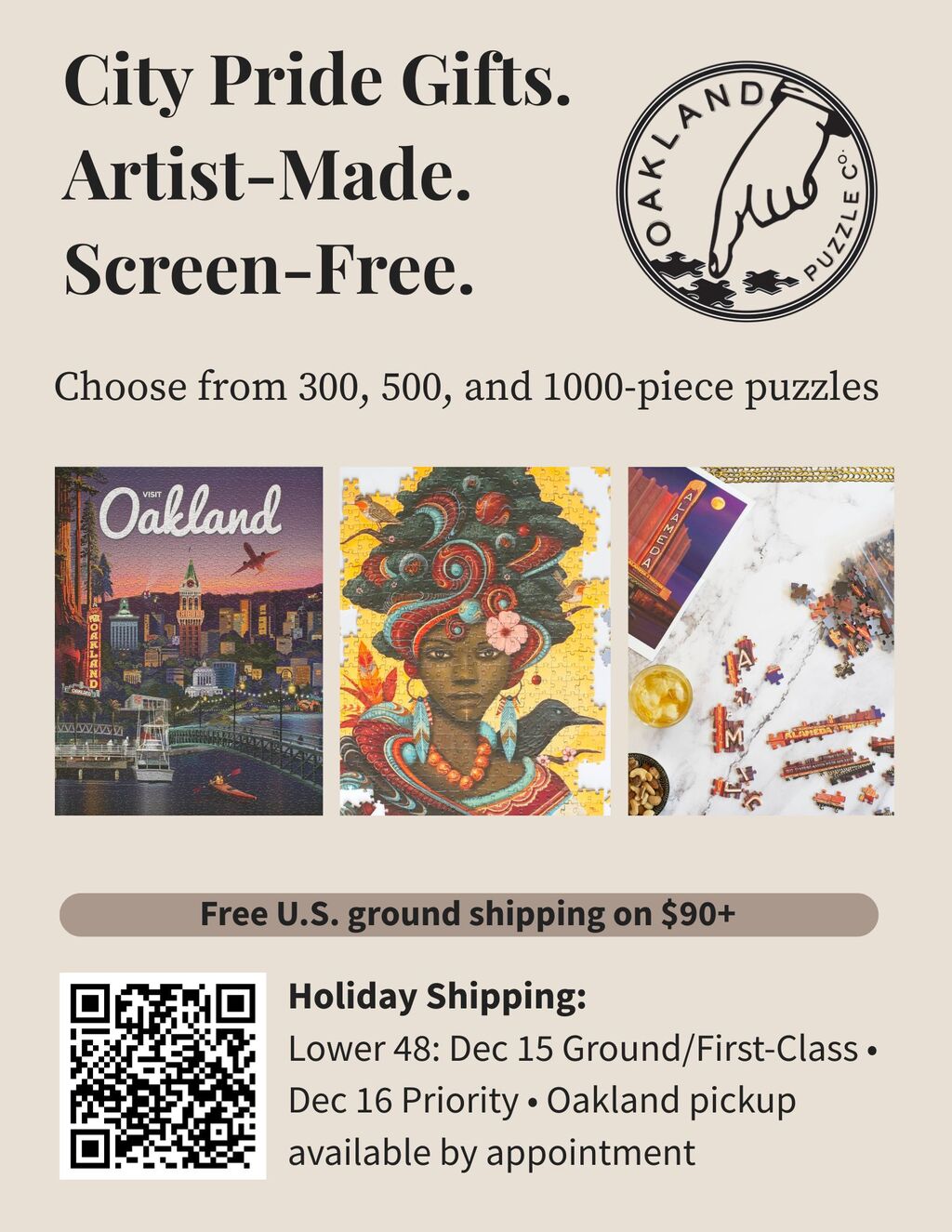 unkown Oakland Puzzle Co  Oakland promotion flier on Digifli com