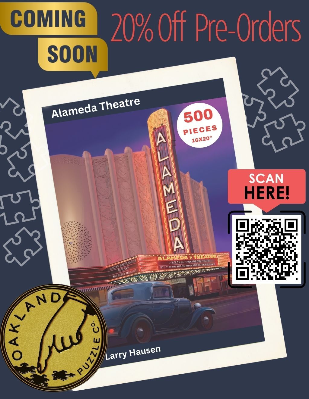 unkown Get Ready to Piece Together the Alameda Theatre with Oakland Puzzle Co  promotion flier on Digifli com