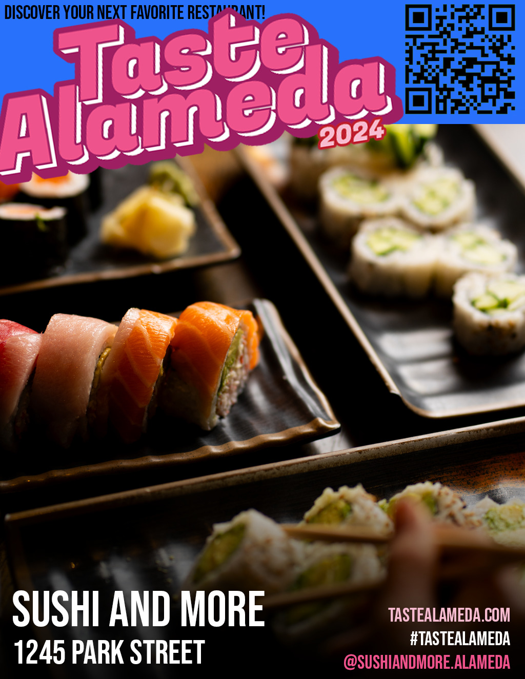 Studio 23 Gallery Discover the Best Sushi and More at Taste Alameda in 2024 promotion flier on Digifli com