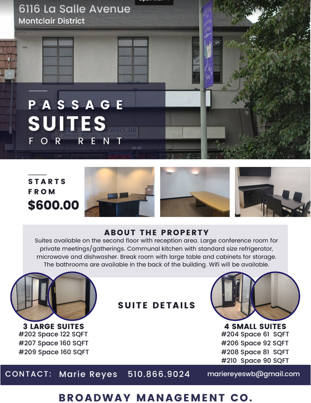  Passage Suites in Montclair promotion flier on Digifli com