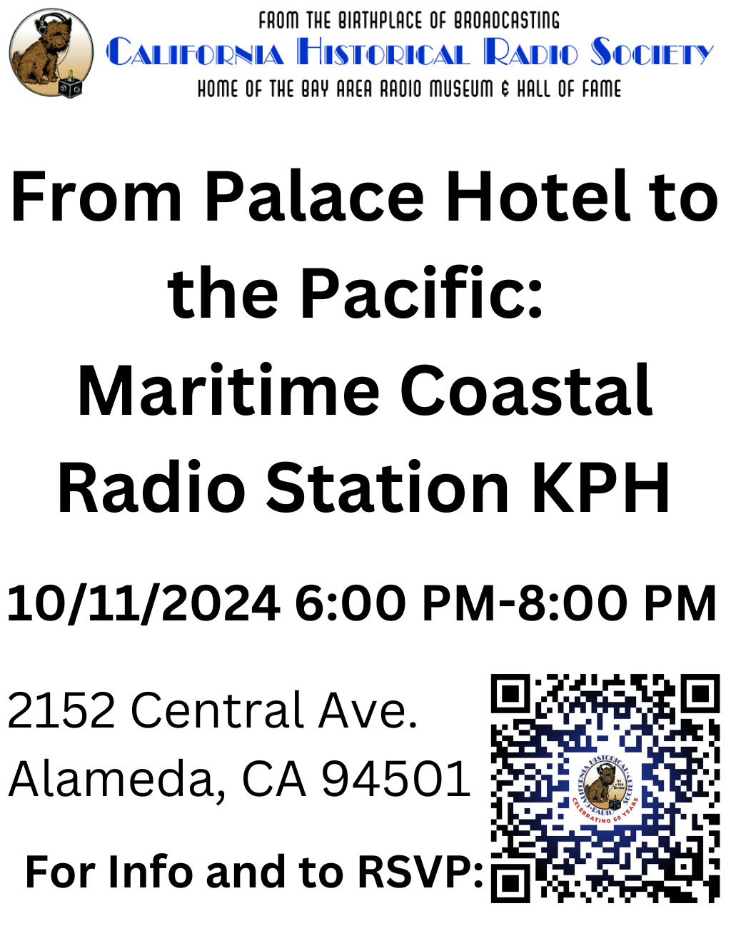 California Historical Radio Society Journey Through Time  Unraveling Radio History at California Historical Radio Society  Alameda promotion flier on Digifli com