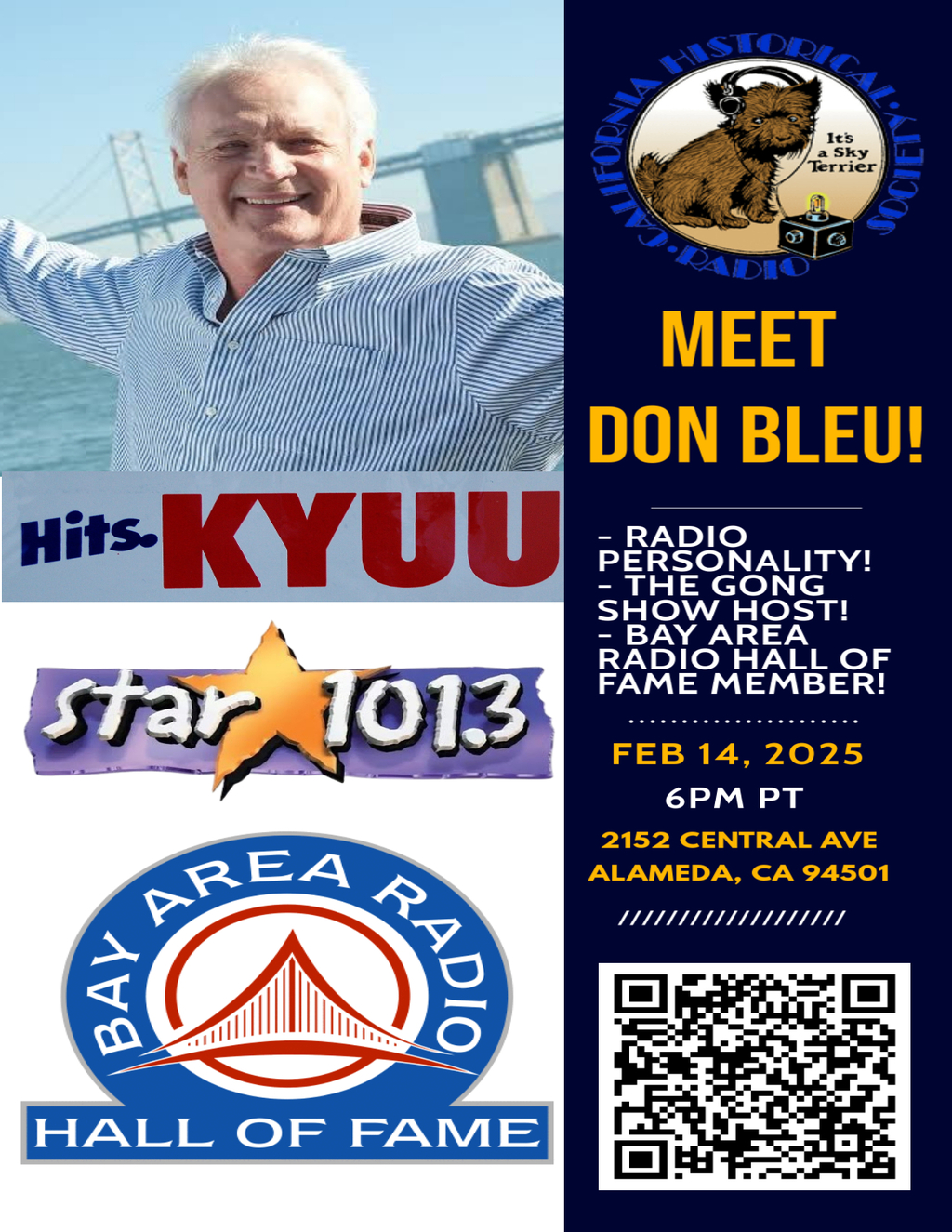 California Historical Radio Society Meet the Legend  Don Bleu Brings Radio Magic to Alameda  promotion flier on Digifli com