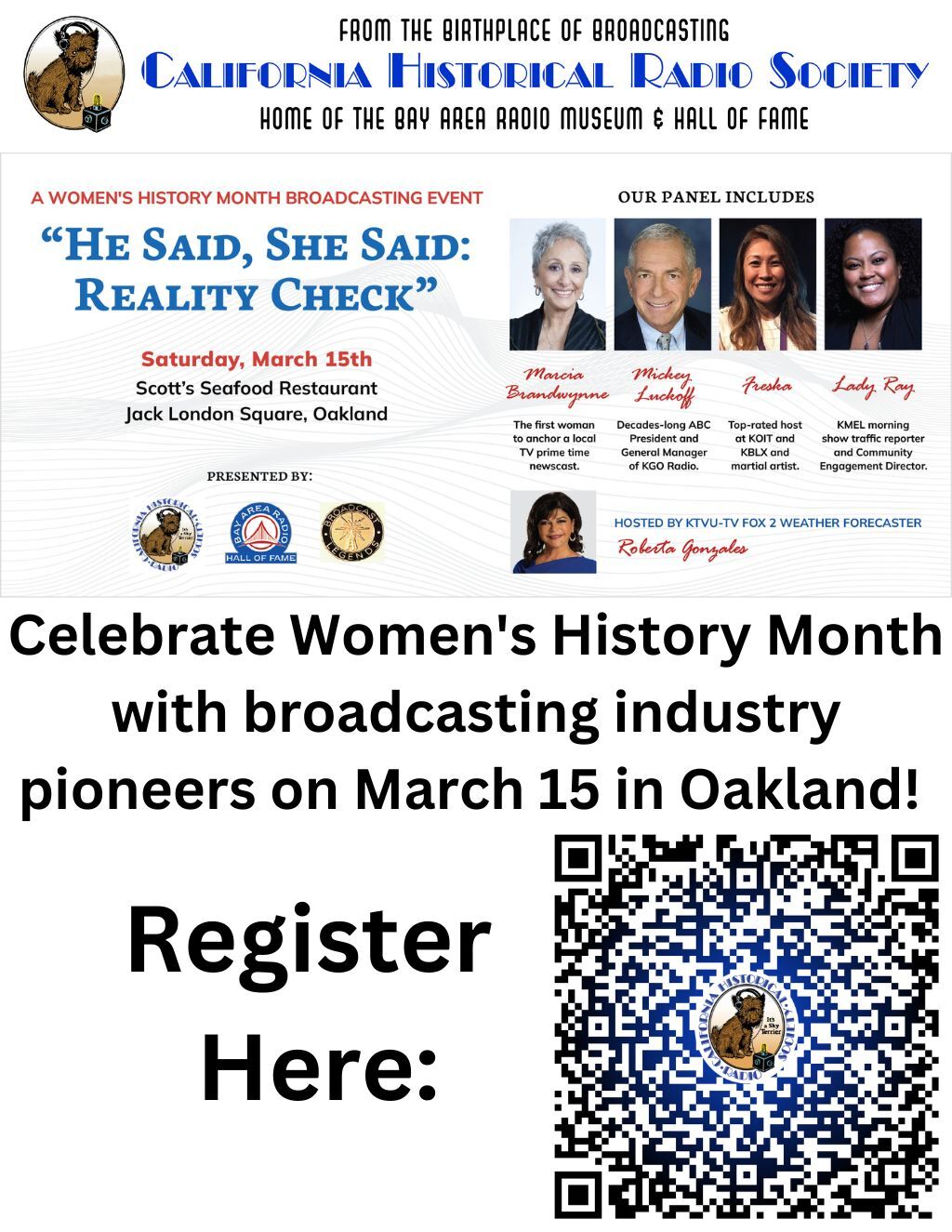 California Historical Radio Society Celebrate the Voices of Change at California Historical Radio Society in Alameda  promotion flier on Digifli com