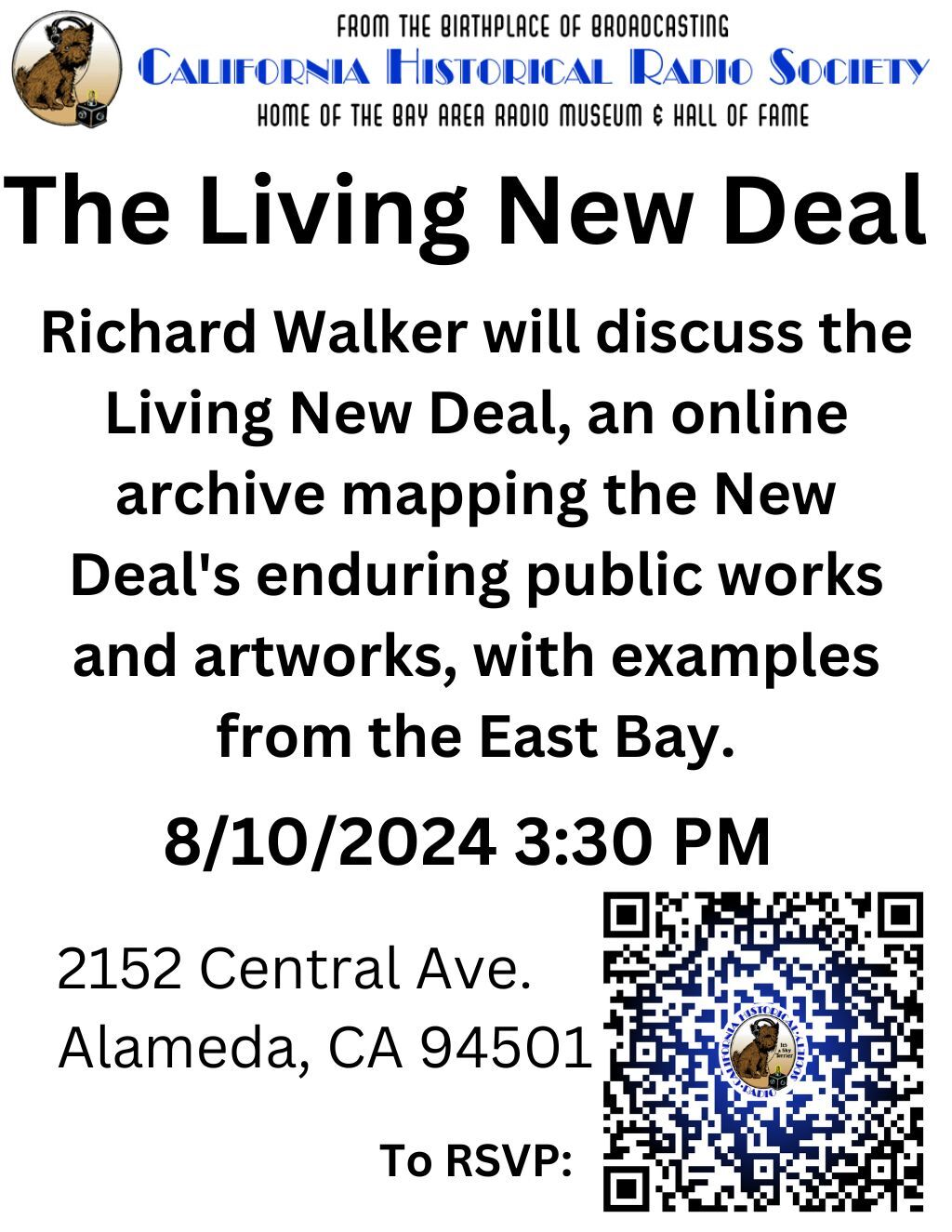 California Historical Radio Society Get Ready for  The Living New Deal  at California Historical Radio Society  promotion flier on Digifli com