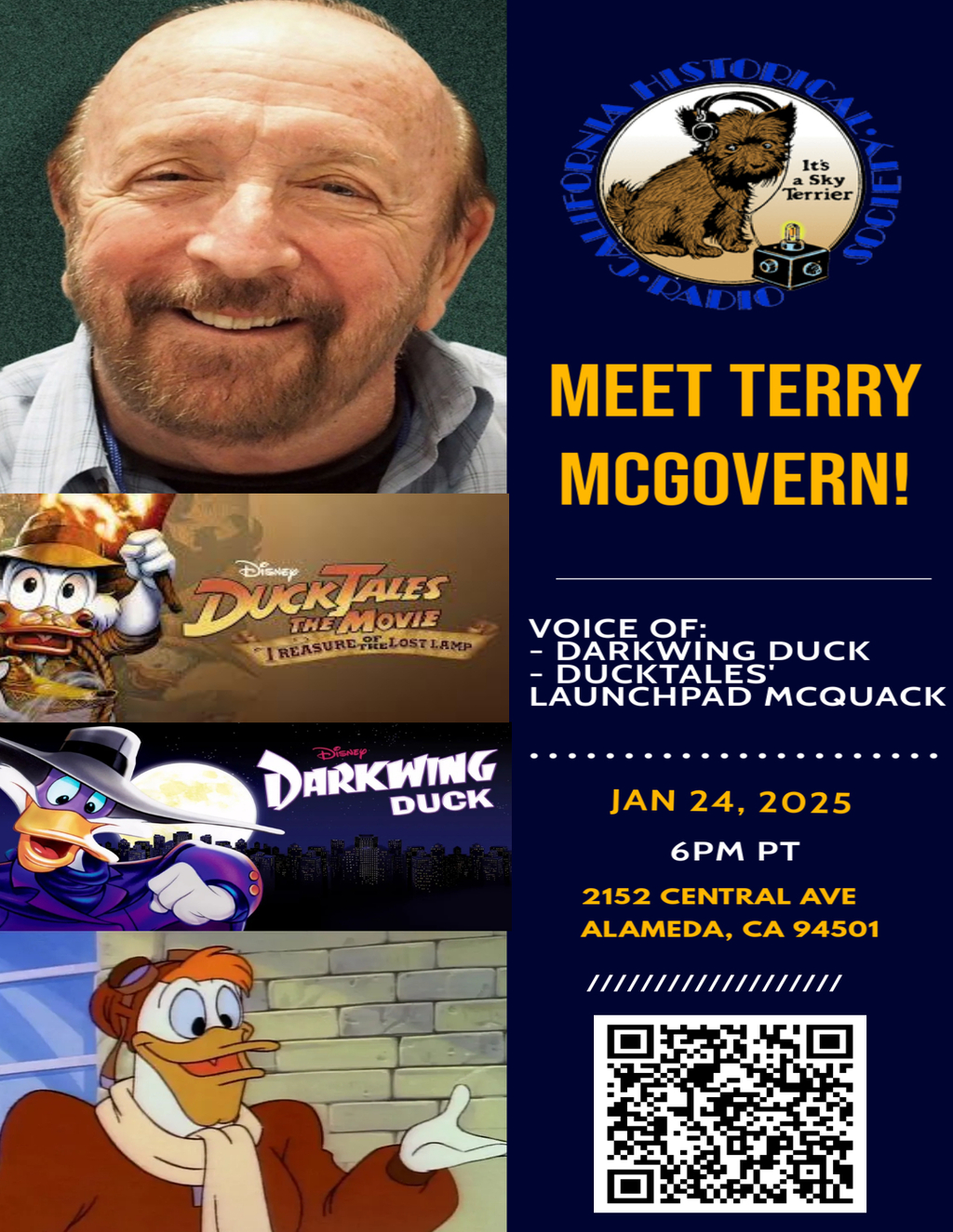 California Historical Radio Society Join the Fun at California Historical Radio Society  A Night with Terry McGovern in Alameda  promotion flier on Digifli com