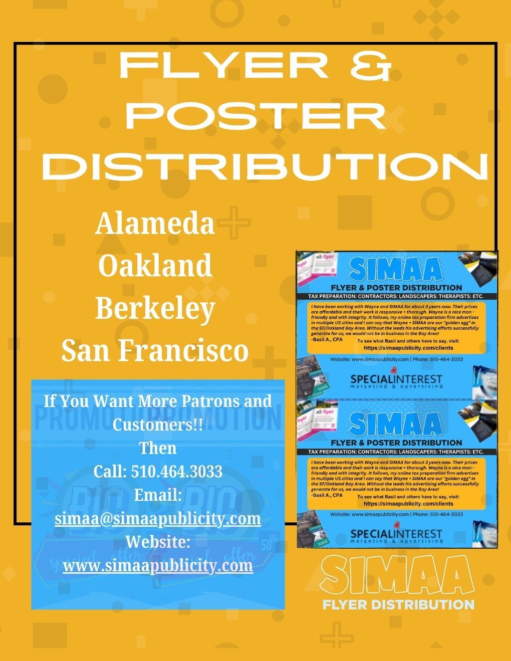 unkown Spread the Word with Simaa Flyer Distribution in the Bay Area  promotion flier on Digifli com