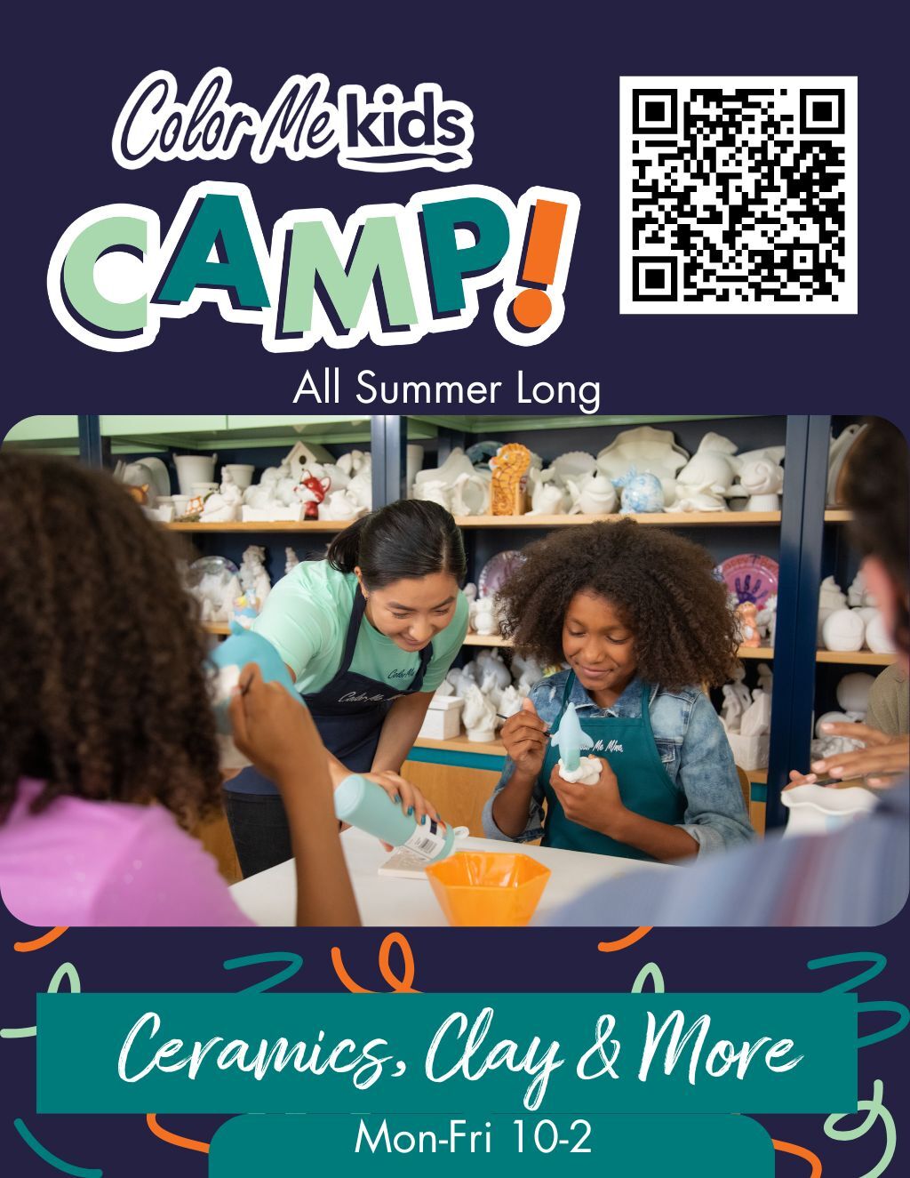 Color Me Mine Join the Fun  Color Me Kids Camp   All Summer Long  promotion flier on Digifli com