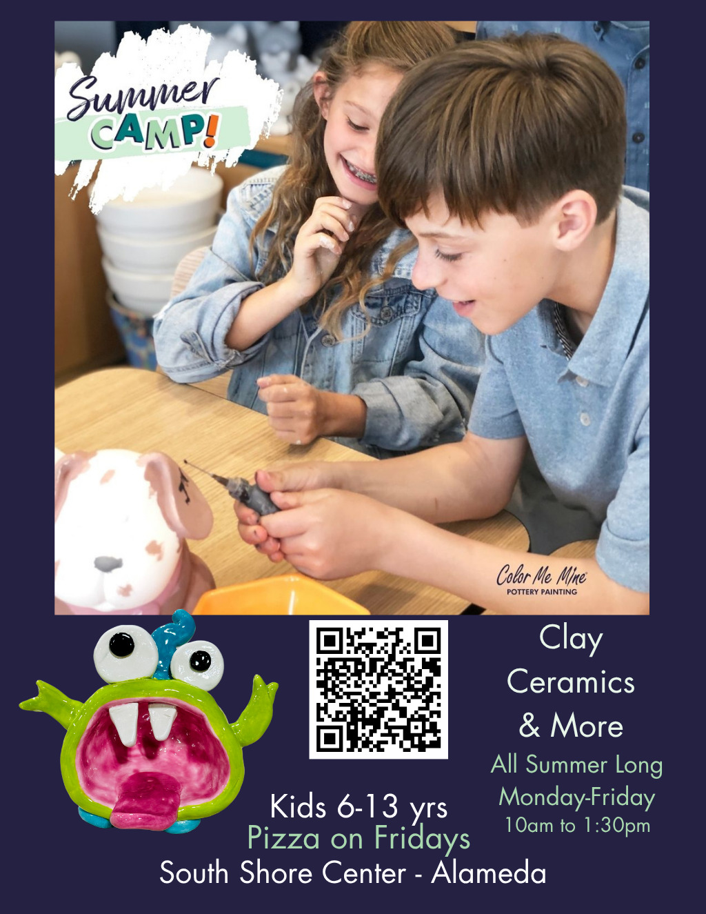 Color Me Mine South Shore Center  Alameda promotion flier on Digifli com