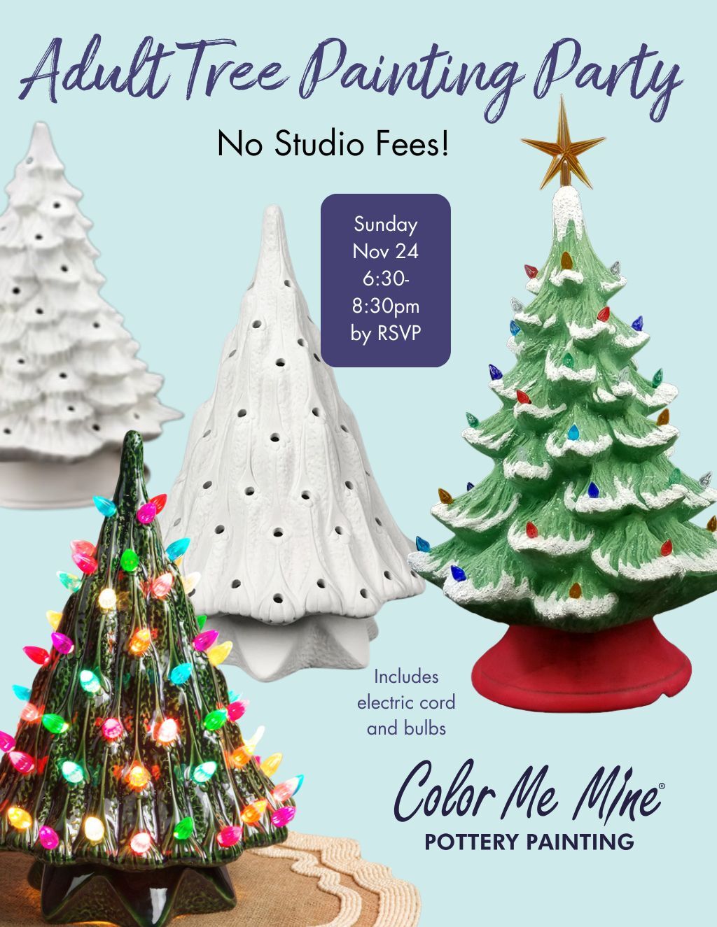 Color Me Mine Get Crafty for the Holidays at Color Me Mine in Alameda       promotion flier on Digifli com