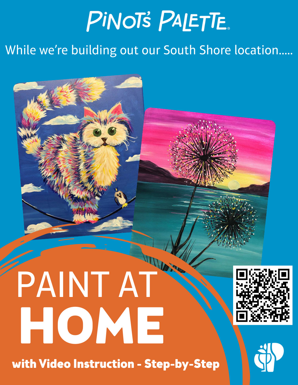 Pinot s Palette Pinot s Palette  South Shore   Virtual Paint at Home Event promotion flier on Digifli com