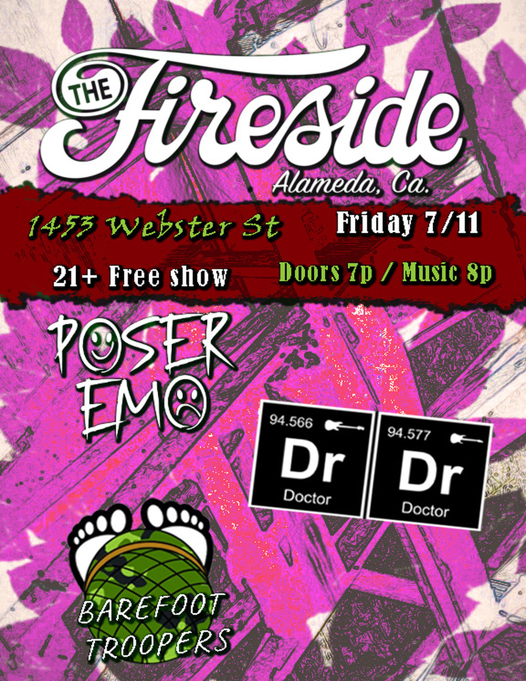 The Fireside Lounge The Fireside  Alameda  CA promotion flier on Digifli com