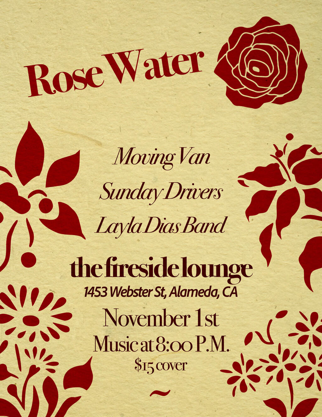 The Fireside Lounge The Fireside Lounge  Alameda promotion flier on Digifli com