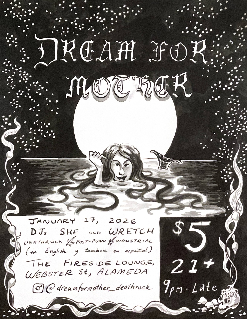Fireside Fireside Lounge  Alameda  Dream for Mother Event promotion flier on Digifli com