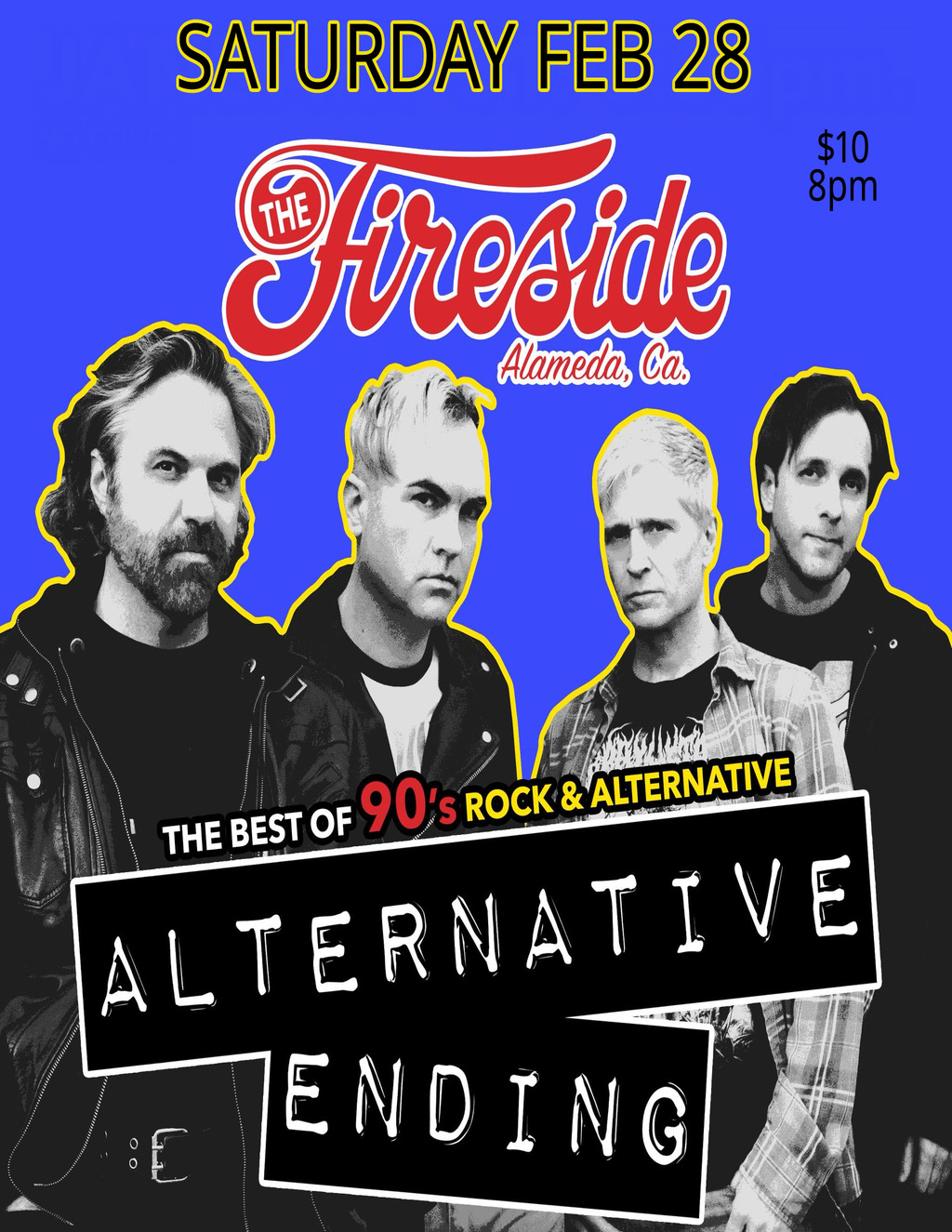 Fireside The Fireside Lounge  Alameda  90 s Rock   Alternative Night promotion flier on Digifli com